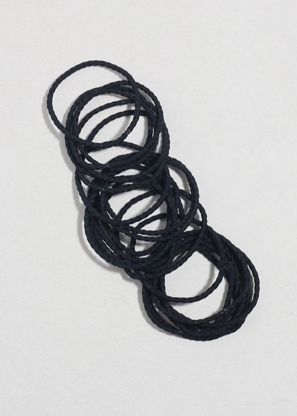 Black Spiral Hair Ties - 24 PCS
