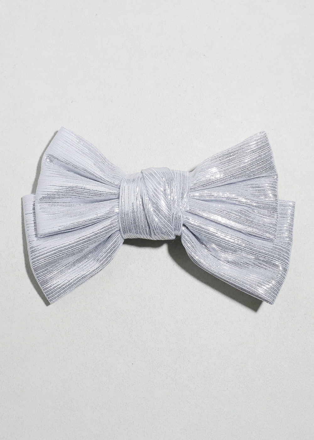 Lumière Sheen Bow Hair Clip Silver HAIR - Shop Miss A