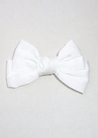 Bow Belle Satin Hair Clip White HAIR - Shop Miss A