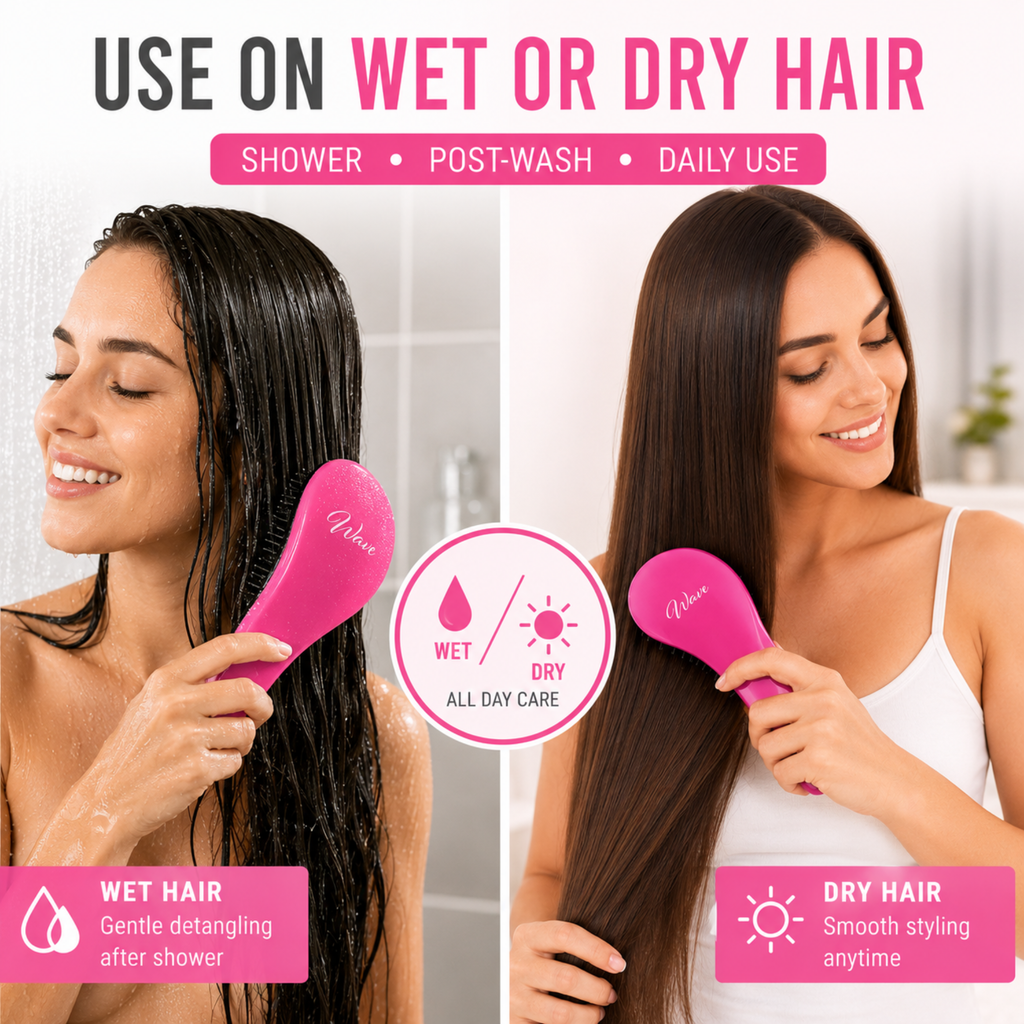 GENTS Detangling Brush For Women and Girls, Dry and Wet Hair Brush Detangler for All Hair Types Eliminate Tangles and Knots