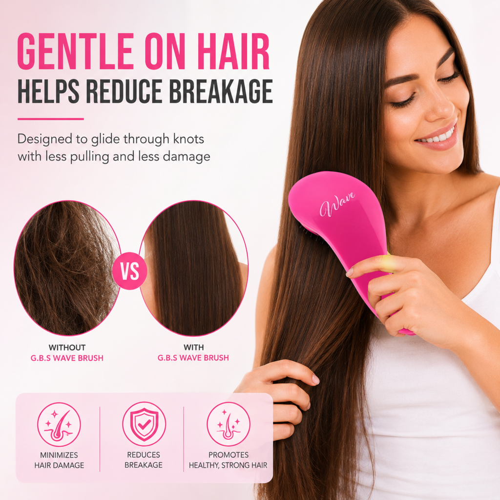 GENTS Detangling Brush For Women and Girls, Dry and Wet Hair Brush Detangler for All Hair Types Eliminate Tangles and Knots