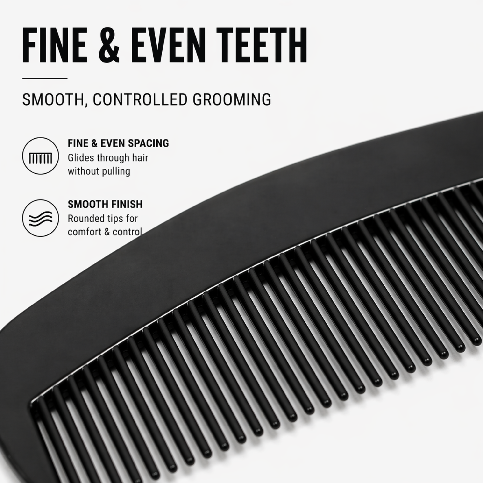 Comb for Mustache & Beard–Travel Comb 4.7” Pocket Size – Styling & Daily Use  (2 pack)