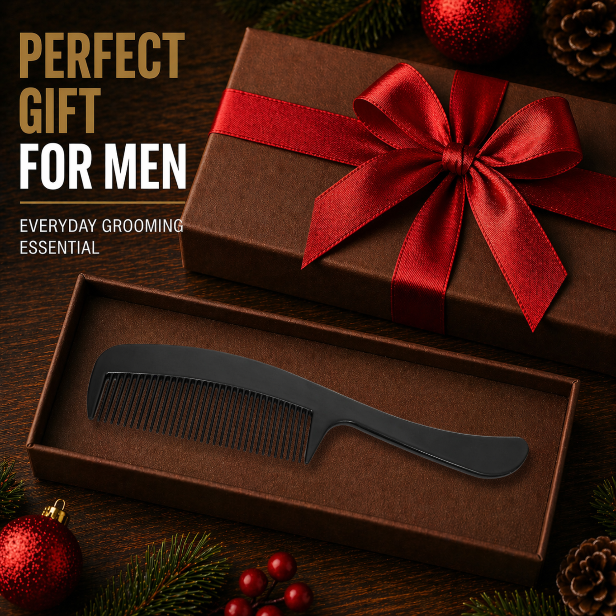 Comb for Mustache & Beard–Travel Comb 4.7” Pocket Size – Styling & Daily Use  (2 pack)