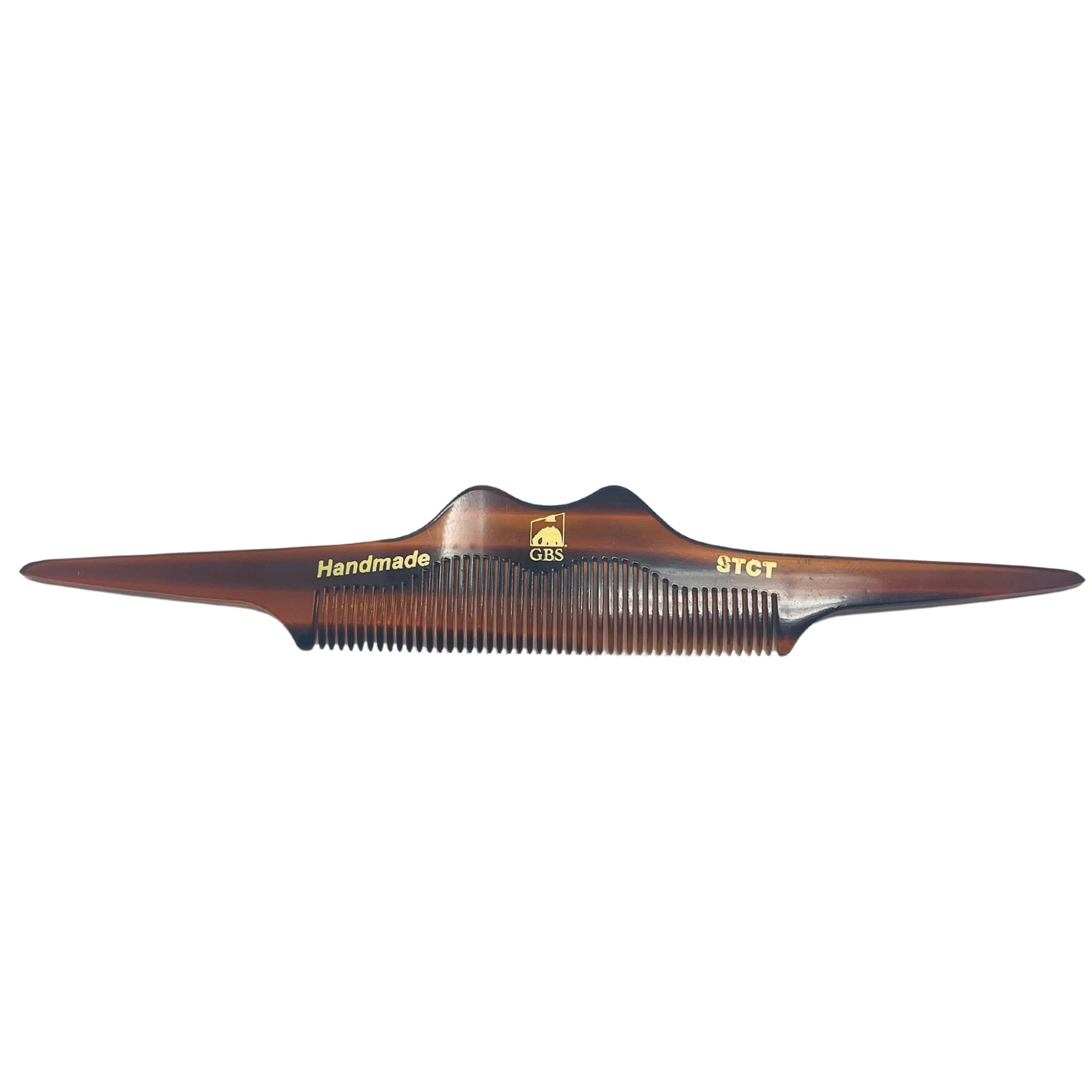 Handmade Acetate Celluose Tortoise Pin Tail Mustache Comb