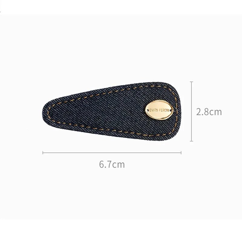 Cassia Denim Snap Clip