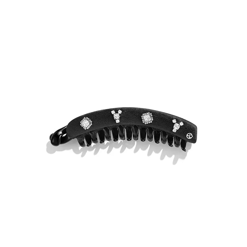 Eileen Crystal Velvet Banana Clip - EVITA PERONI OFFICIAL