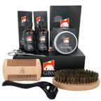 Gift Set Complete Beard Growth Kit for Men – Beard Oil, Balm, Serum, Derma Roller, Boar Brush, Comb & Travel Bag – Promotes Thicker, Fuller Beard GENTS