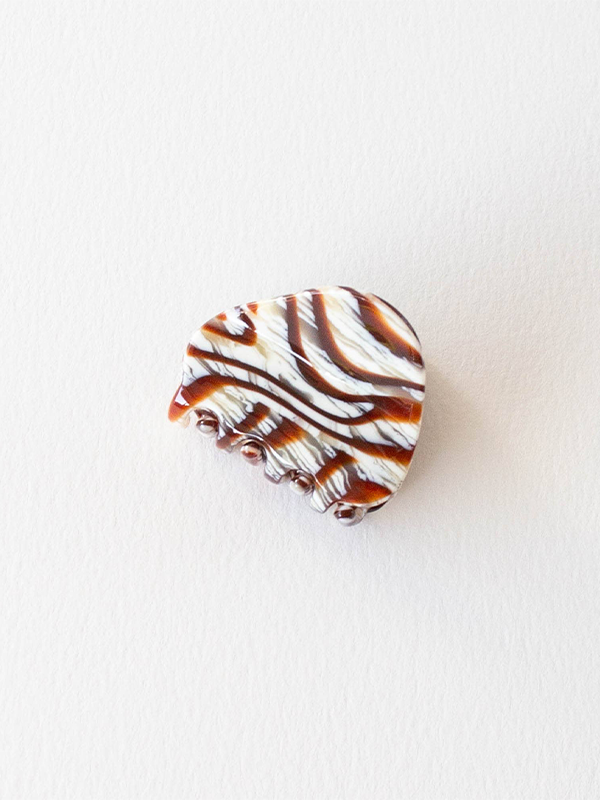 Gemstones Hair Clip: Wood