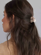 Gemstones Hair Clip: Wood