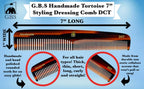 Comb 7-Inch Fine-Toothed Styling Comb – DCT Professional Dressing Comb for Men & Women – Anti-Static Hair Comb for Daily Grooming & Precision Styling GENTS