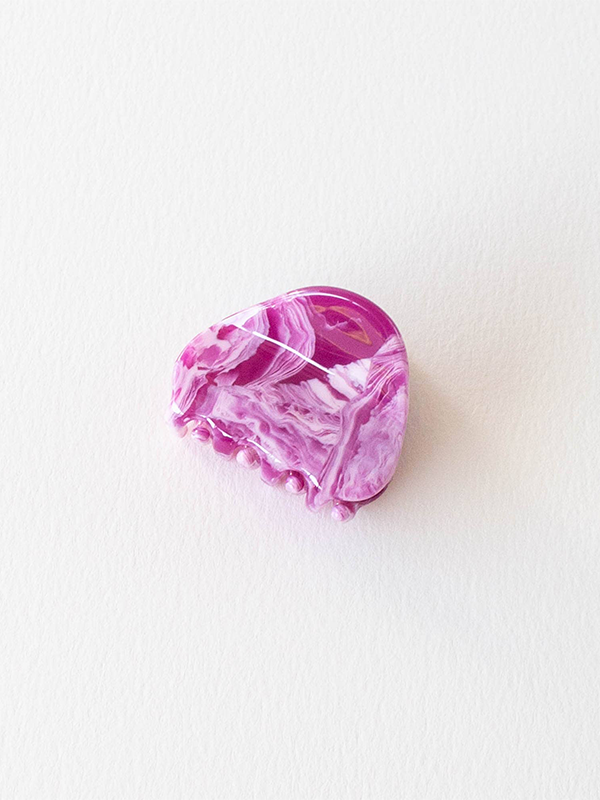 Gemstones Hair Clip: Mulberry Marble