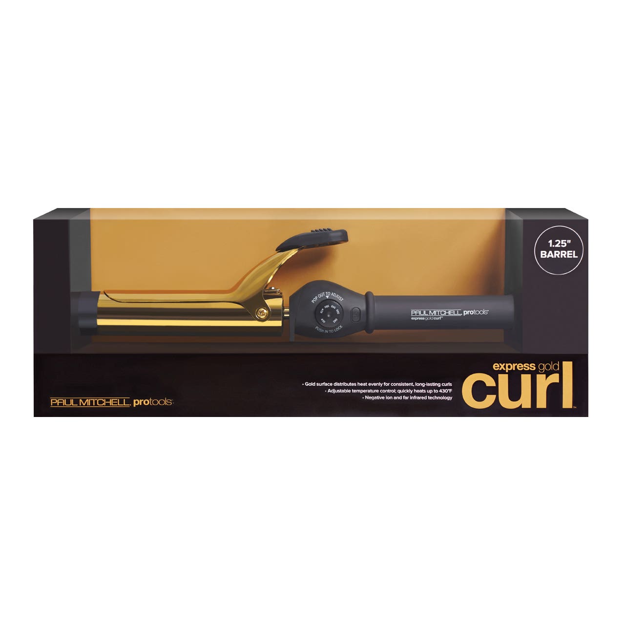 Express Gold Curl Titanium Spring Curling Iron
